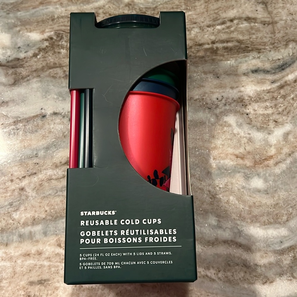 NWT STARBUCKS HOLIDAYS REUSABLE CUPS